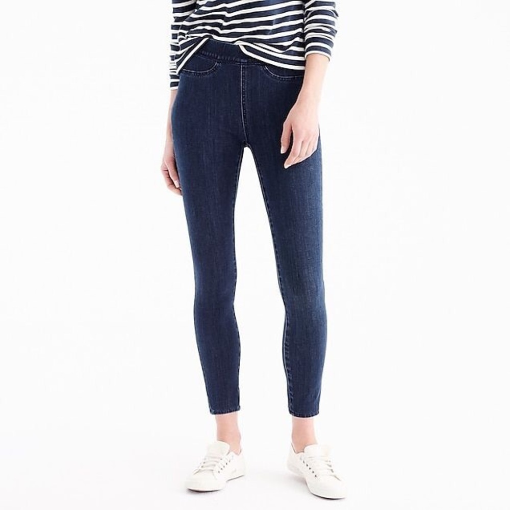J. Crew Pull-On Toothpick Jean Indigo Blue Size 27